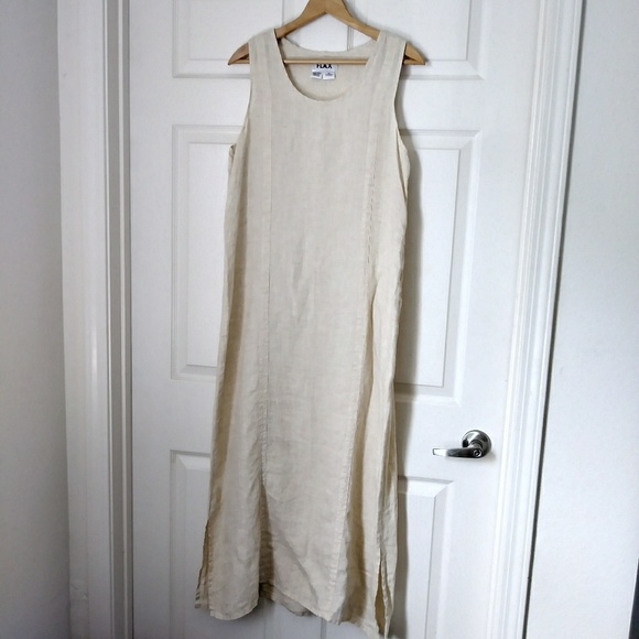 Flax | Dresses | Flax Cream Linen Maxi 